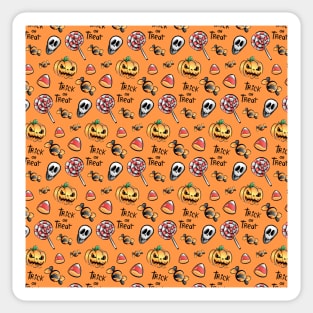 Orange Halloween pattern Sticker
